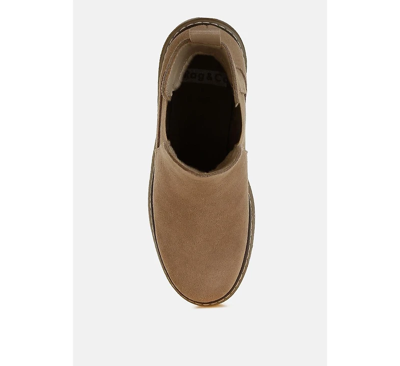 Vostok Suede Chunky Chelsea Boots Women