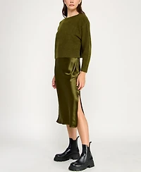 Invitee Juniors' 2-Piece Long Sleeve Midi Sweater and Dress Set