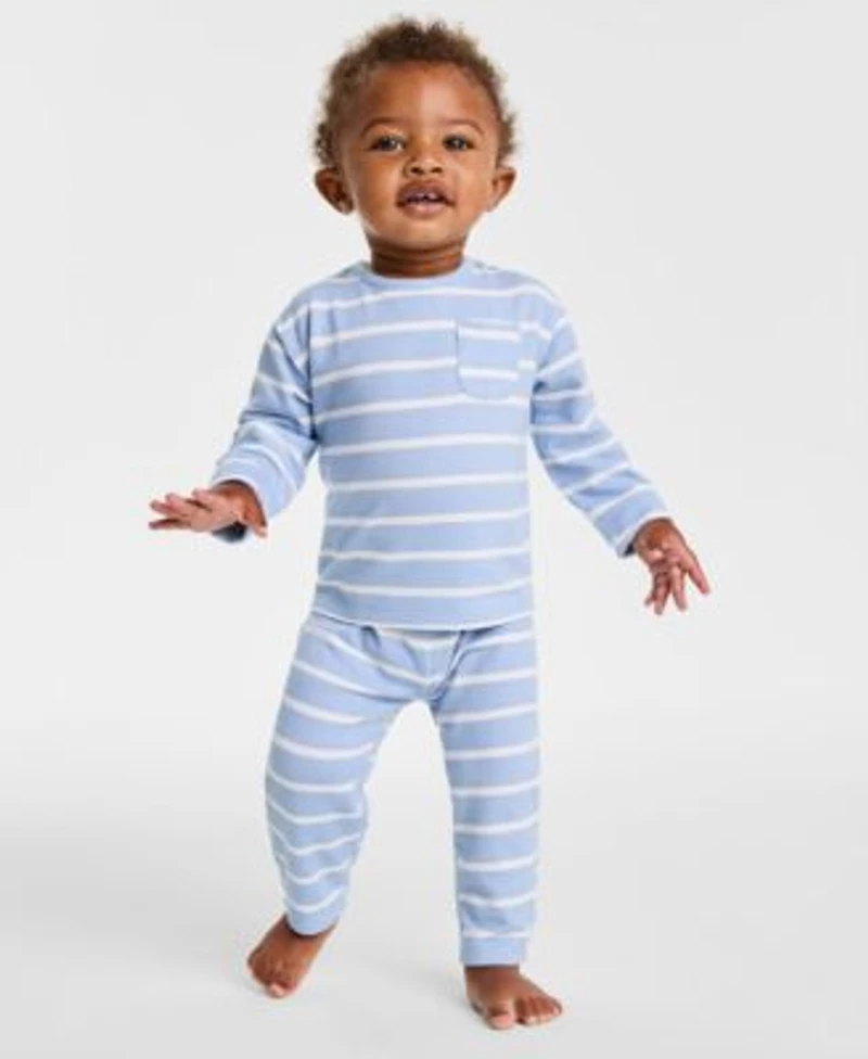 First Impressions Baby Hacci Striped Sweatshirt Pants Macys Exclusive