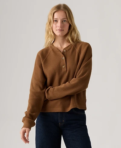 Levi's Women's Lassen Henley Long Sleeve Top
