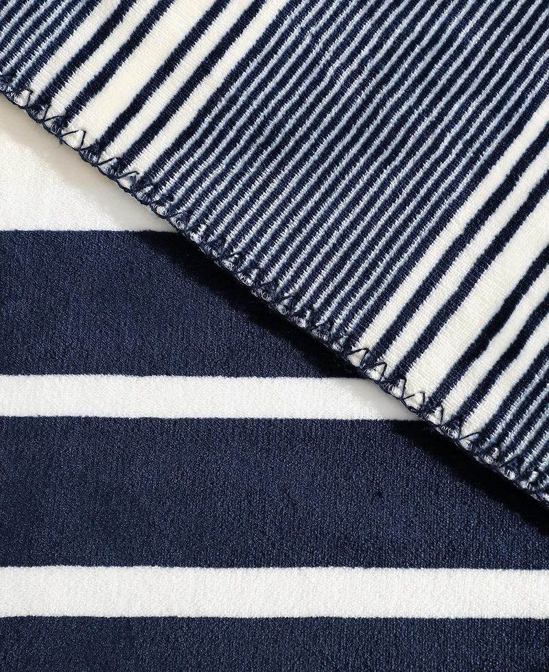 Nautica Printed Reversible Lush Throw, 70" x 50"