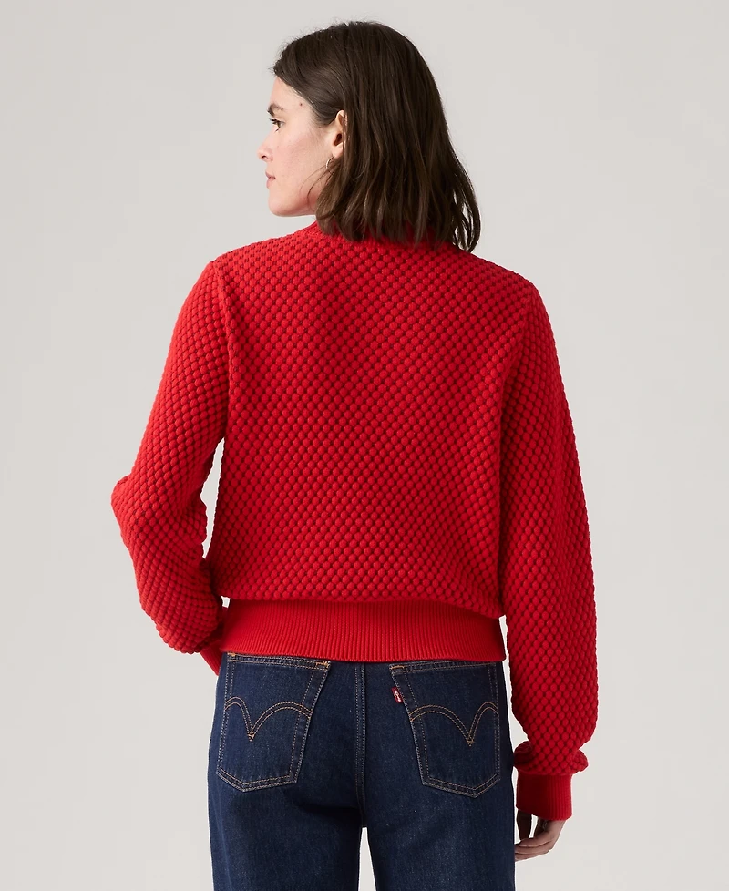 Levi's Women's Snowflake Crewneck Long Sleeve Sweater
