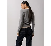 Line & Dot Women's Eton Peplum Pull-On Sweater