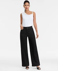 I.n.c. International Concepts Women's High-Rise Wide-Leg Embellished Jeans, Macy's Exclusive