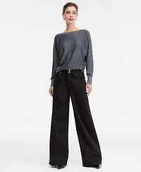 I.n.c. International Concepts Women's High-Rise Wide-Leg Jeans, Macy's Exclusive
