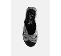 Modura Raffia Flatform Slip Ons Women