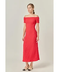 English Factory Women's Textured Midi Dress