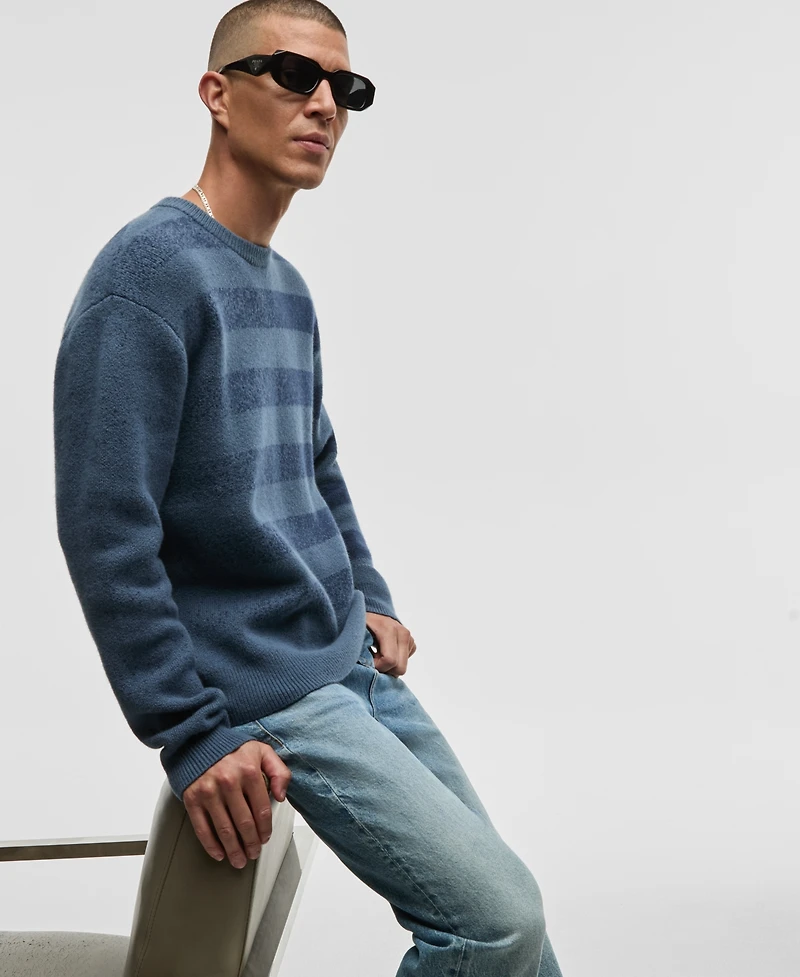 Mode of One Men's Relaxed-Fit Rugby Stripe Sweater, Macy's Exclusive