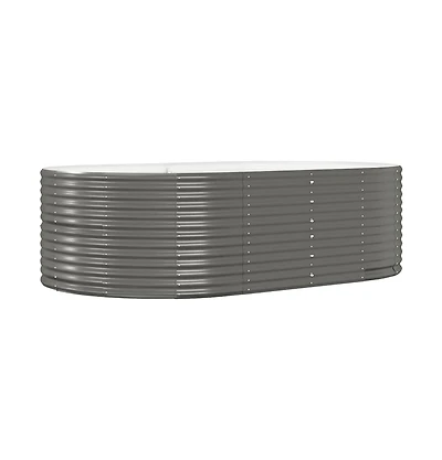 Garden Raised Bed Gray 83.5"x55.1"x26.8" Powder-coated Steel