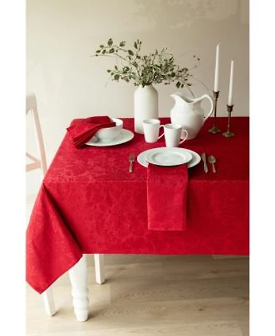 Benson Mills Poinsettia Foliage Raised Jacquard Table Linen Collection