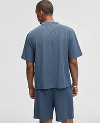 Mode of One Men's Textured Knit Short-Sleeve T-Shirt, Macy's Exclusive