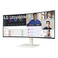 Lg 38WR85QC 37.5" 21:9 Ultrawide Qhd+ 144Hz Curved Usb-c Ips Lcd Hdr Monitor, White