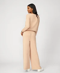 Cable & Gauge Boat Neck Top Wide Leg Pant Lounge Set