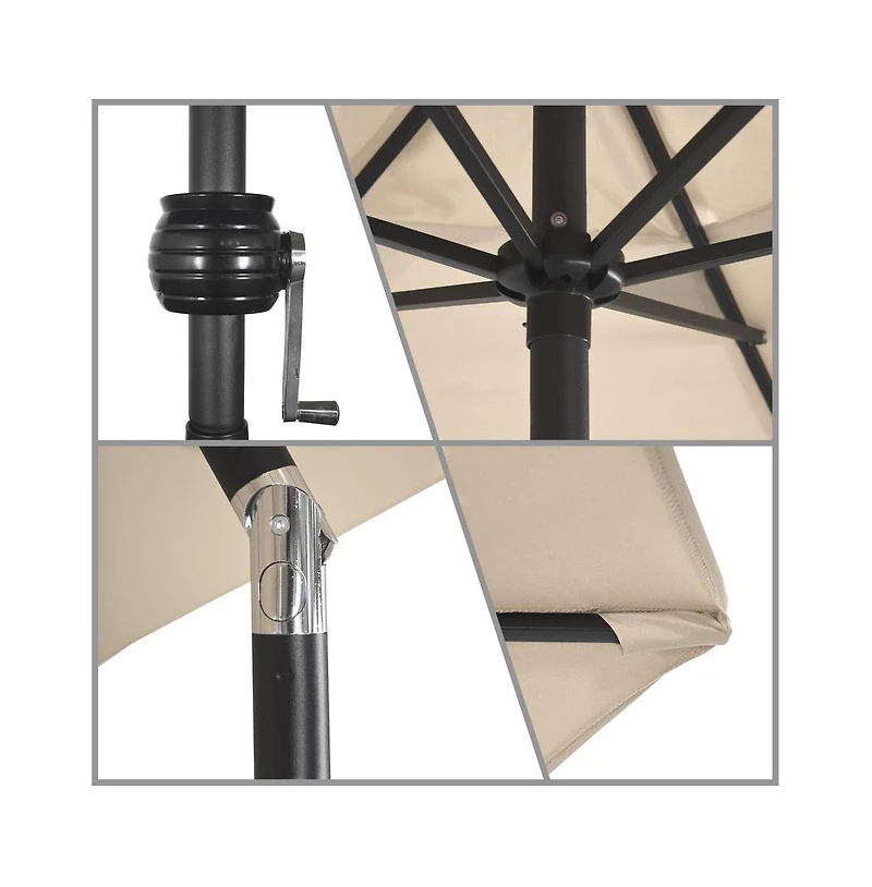 Astella 9-Foot Steel Market Patio Umbrella