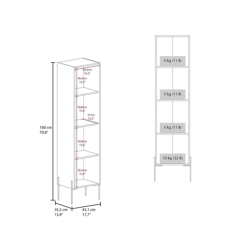 We Have Furniture Linen Cabinet Hopewell, Bathroom, Matt Gray