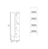 We Have Furniture Linen Cabinet Hopewell, Bathroom, Matt Gray