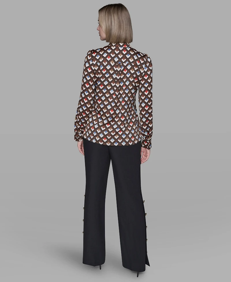 Karl Lagerfeld Paris Women's Long Sleeve Top