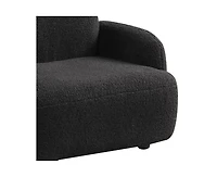 Homlux 25.5"W Black Sherpa Bear-Shaped Kids Armchair