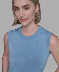 Karl Lagerfeld Paris Women's Round Neck Top