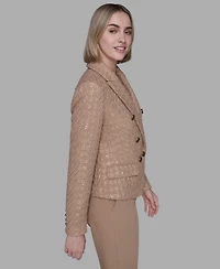Karl Lagerfeld Paris Women's Cropped Long Sleeves Jacket