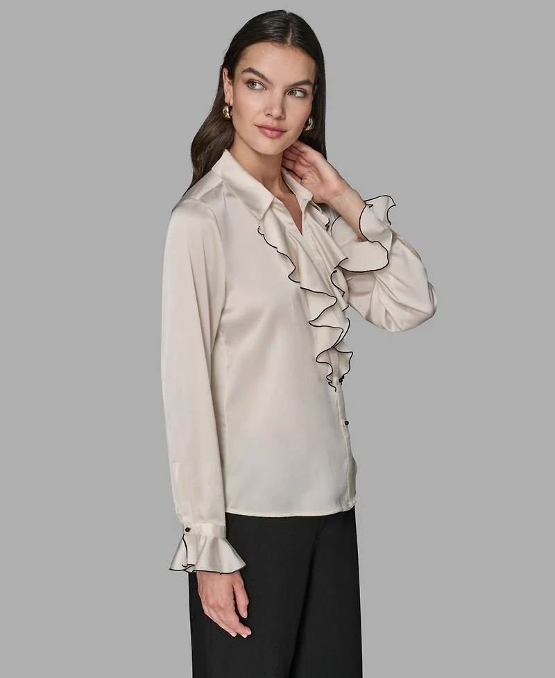 Karl Lagerfeld Paris Women's Long Sleeve Top