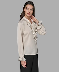 Karl Lagerfeld Paris Women's Long Sleeve Top