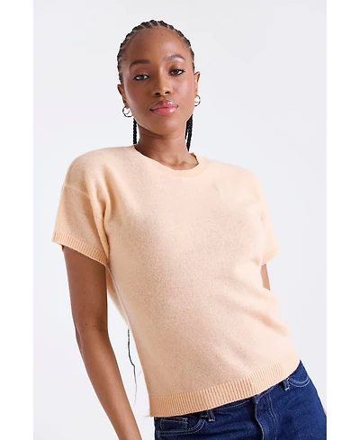 1982 Women's Esme Short Sleeve Crew Neck Cashmere Top