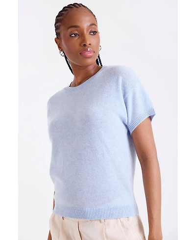 1982 Women's Esme Short Sleeve Crew Neck Cashmere Top