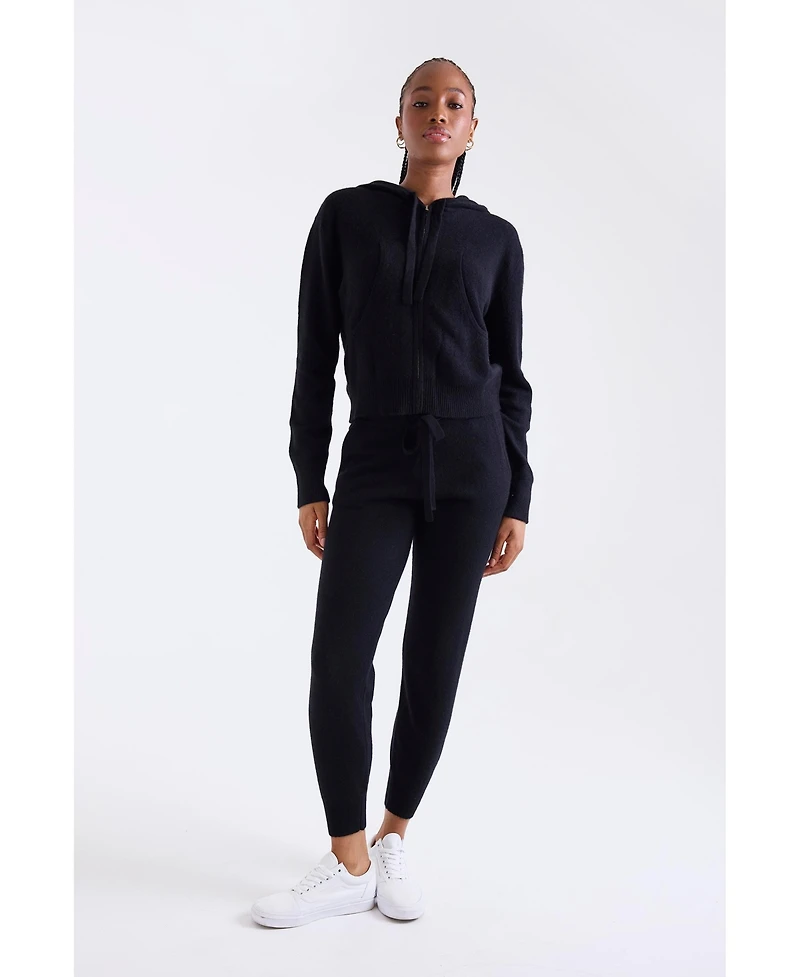 1982 Women's Lavinia Crop Zip Up Cashmere Sweater