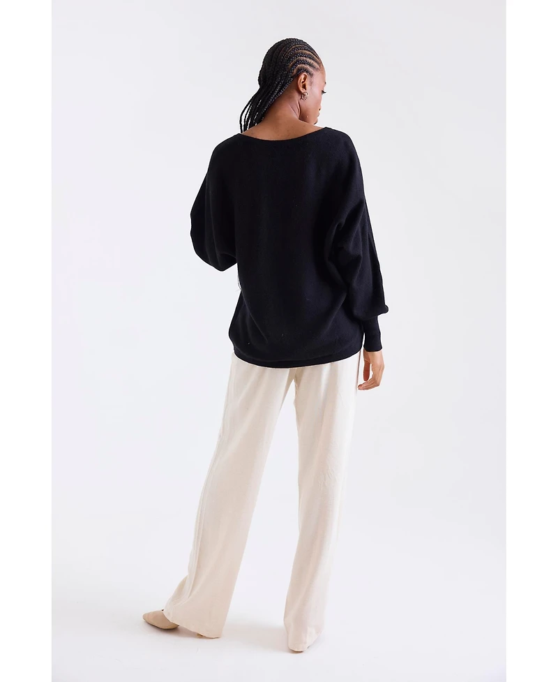1982 Women's Paros Poncho V-Neck Cashmere Sweater