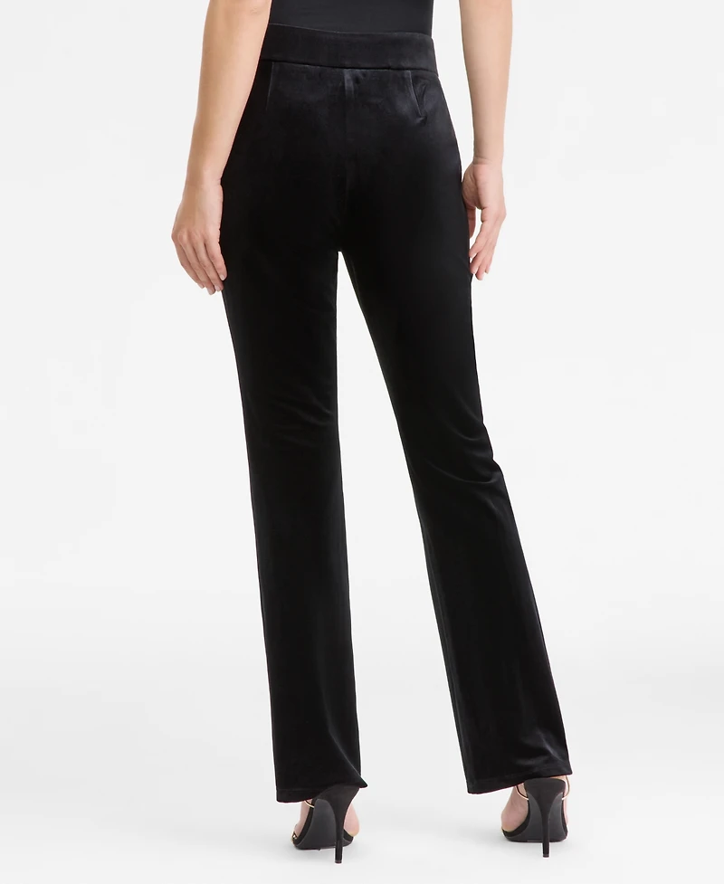 I.n.c. International Concepts Women's High-Rise Velvet Flare Pants, Macy's Exclusive