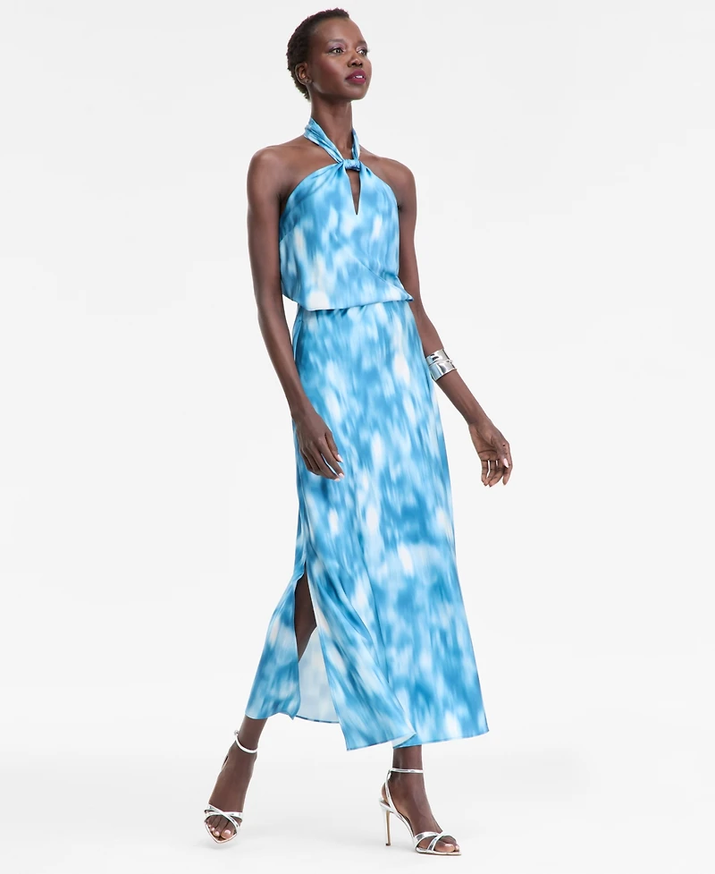 I.n.c. International Concepts Women's Printed Satin Midi Skirt, Macy's Exclusive