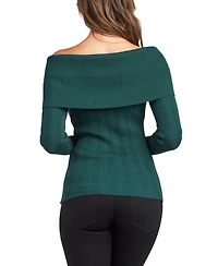 Bcx Juniors' Off-Shoulder Long Sleeve Sweater