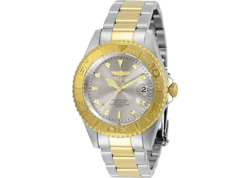 Invicta Men's 29943 Pro Diver Quartz 3 Hand Grey Dial Watch