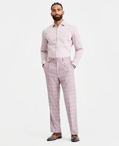 Tayion Collection Men's Classic-Fit Dusty Rose Suit Separates Pants