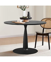 Elegant 5-Piece Dining Set Featuring a 35-Inch Round Table with 4 Stylish Chairs for Modern Spaces-Maison Boucle