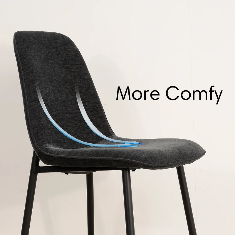 5-Piece Modern Dining Set with 39.5 Inch Round Table and 4 Chairs, Multiple Color Options for Kitchen & Room-Maison Boucle