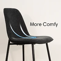 5-Piece Modern Dining Set with 39.5 Inch Round Table and 4 Chairs, Multiple Color Options for Kitchen & Room-Maison Boucle