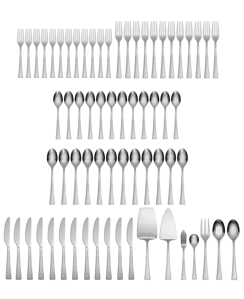 Cambridge Silversmiths Stainless Steel Ashlyn Mirror 67-Pc. Flatware Set, Service for 12
