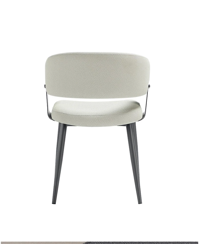 Manhattan Comfort Luce Textured 22.9" Leatherette Upholstered Dining Chair