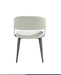 Manhattan Comfort Luce Textured 22.9" Leatherette Upholstered Dining Chair