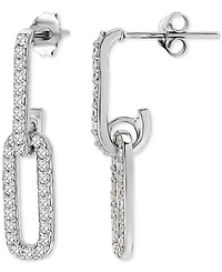 Giani Bernini Link Drop Earrings (7/8 ct. t.w.) in Sterling Silver, Macy's Exclusive