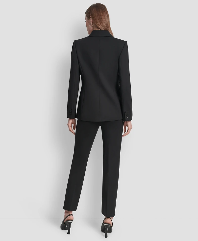 Dkny Petite 2-Button Notch Collar Ponte Jacket