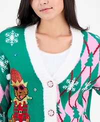 Hooked Up by Iot Juniors' Holiday Dog Cardigan