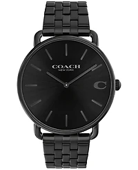 Coach Men's Elliot Ionic Plated Black Stainless Steel Bracelet Watch, 43mm