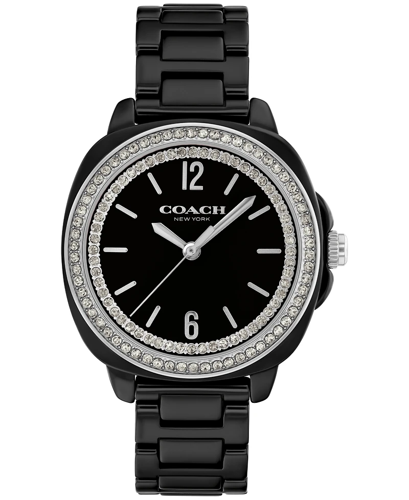 Coach Women's Kitt Black Ceramic Bracelet Watch, 34mm