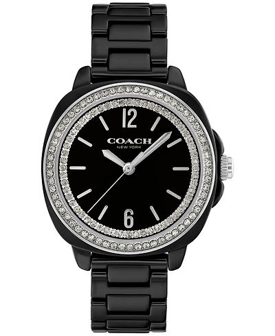 Coach Women's Kitt Black Ceramic Bracelet Watch, 34mm