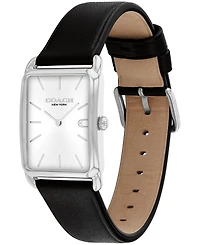 Coach Men's Elliot Black Leather Strap Watch