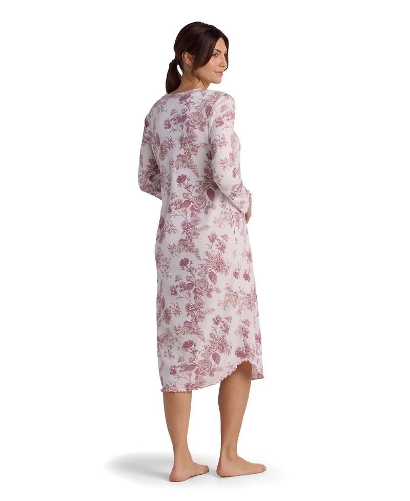 Miss Elaine Women's Long Sleeve Sleepwear Gown