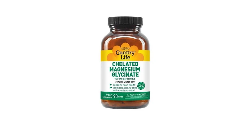 Country Life Magnesium Glycinate, 90 Tabs